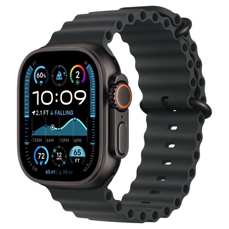 Apple Watch Ultra 2, Чёрный Титан, GPS + сотовая связь, ремешок Ocean Band 3